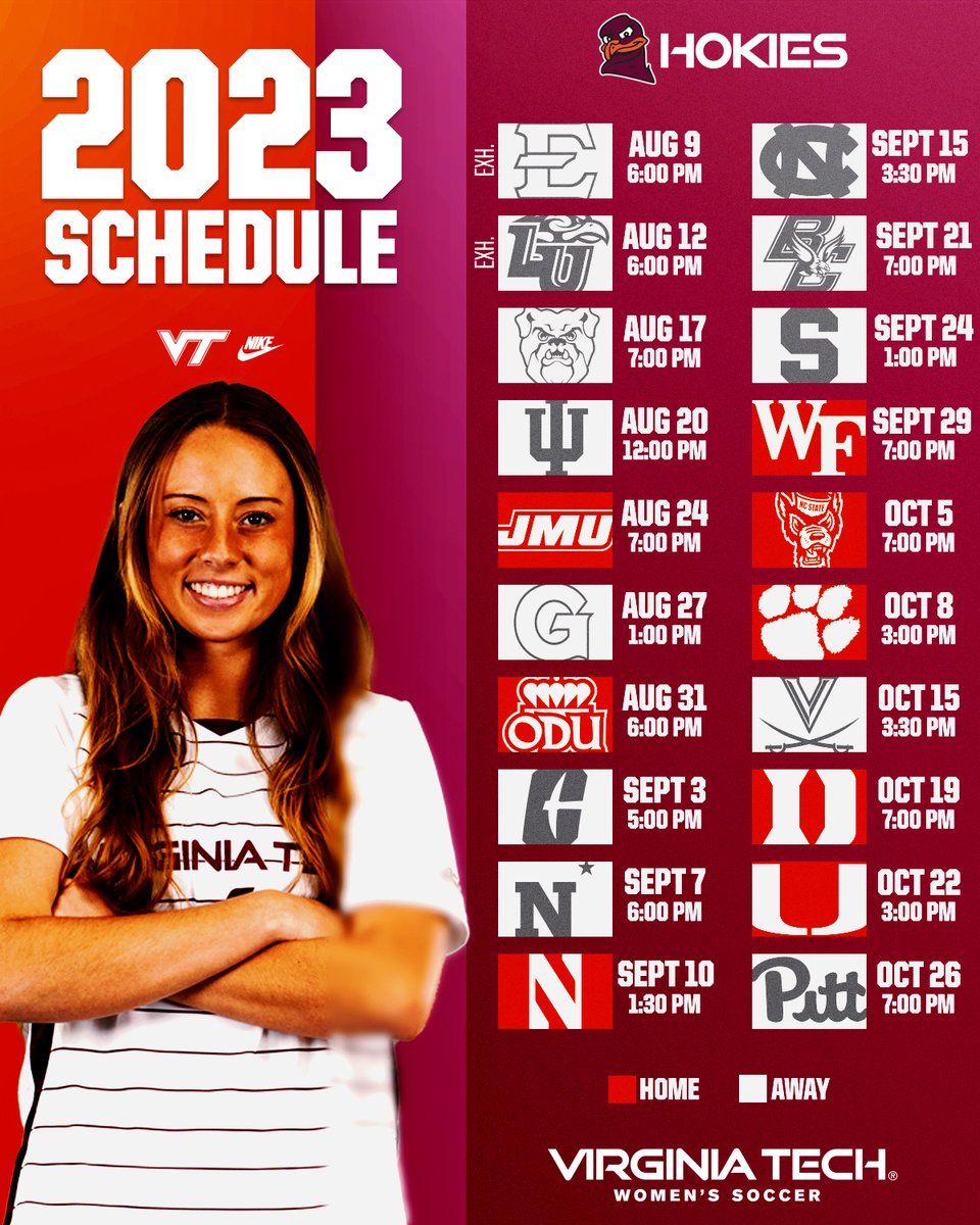 𝙒𝙀. 𝘼𝙍𝙀. 𝘽𝘼𝘾𝙆.

The 2023 schedule is now posted! 

📰 vthoki.es/IRPaO

#Hokies ⚽️🦃