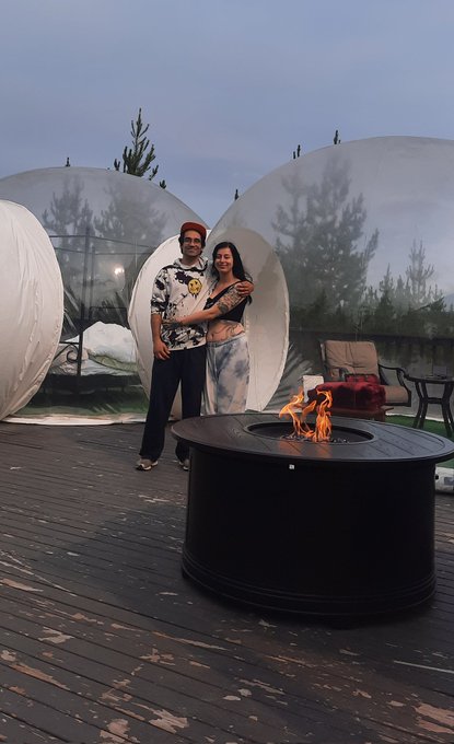 Had a blast at the Bubble House @ Woodhouse Cottages &amp; Ranch with my babe @K1lowaTT ♡  . . &bull; travel &bull;<a href="/tag/tittytuesday"class="tags"><span>#tittytuesday</span></a>