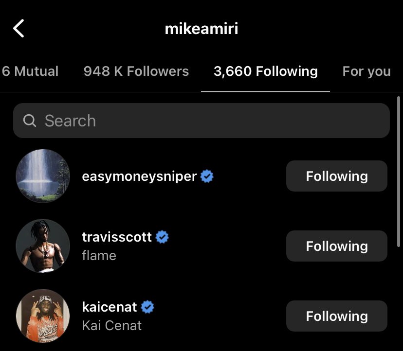 Kaimafiaupdates's tweet photo. 📸 Amiri Reposted Kai Cenat on Instagram and Mike Amiri Followed Kai on IG! https://t.co/R7vulFCAqQ