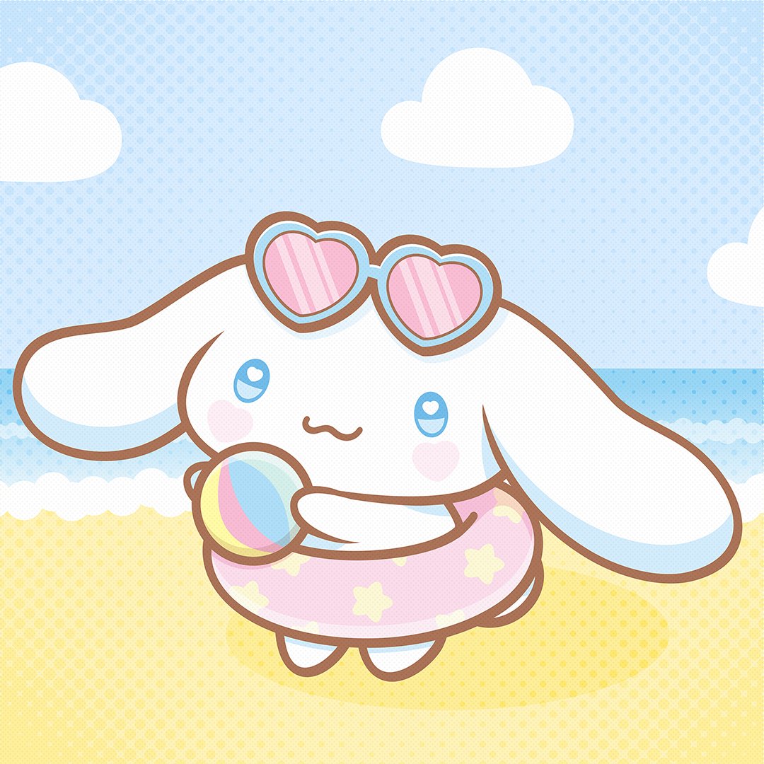 EVIL_arts666's tweet photo. Cinnamoroll on the beach~ https://t.co/RdtIyMmoW6