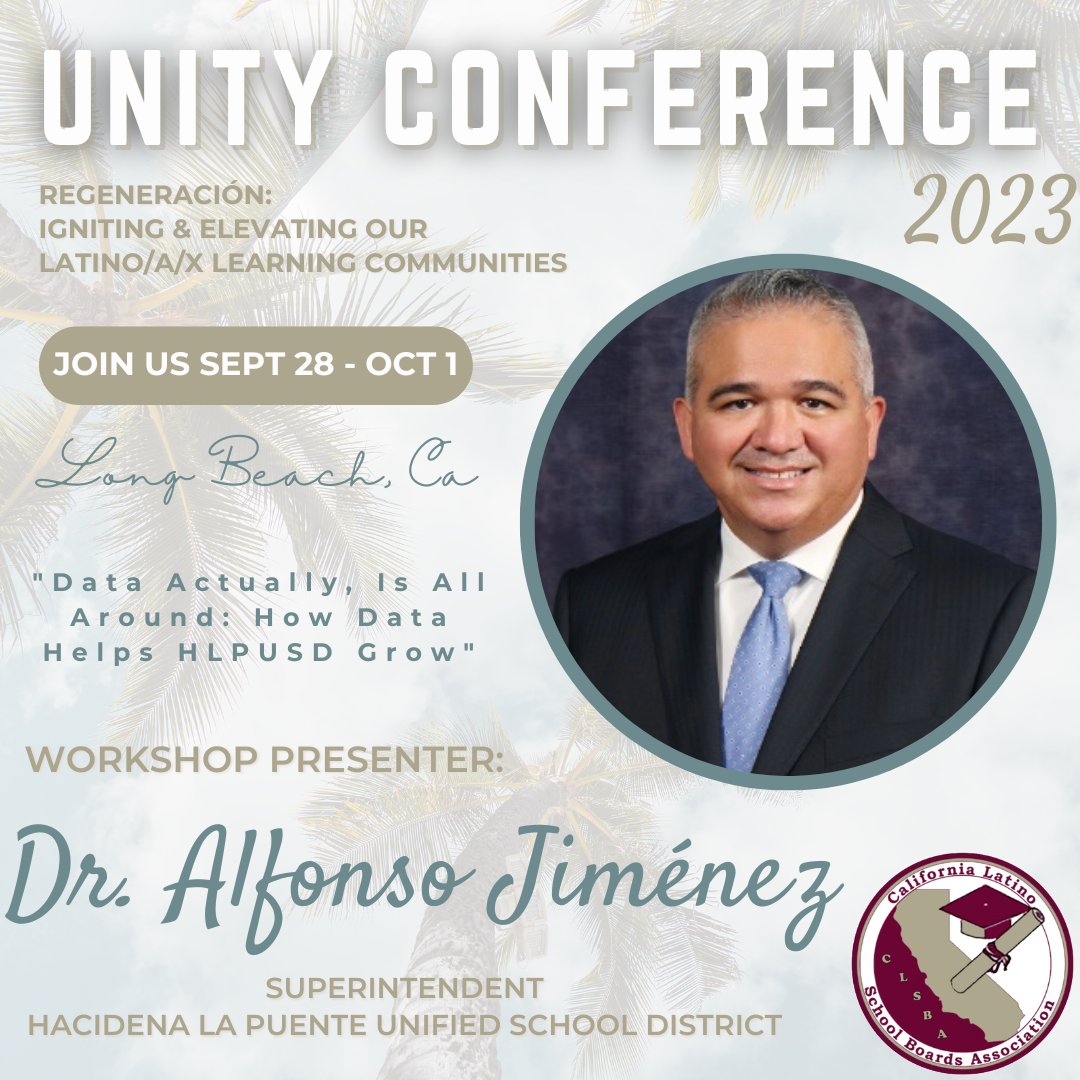 We're pleased to share the first workshop of #Unity2023! You'll want to join us to learn first hand how @hlpusd is successfully bridging achievement and opportunity gaps! #EquityEdu #EdReform 

Secure Your Spot Here: clsba.org