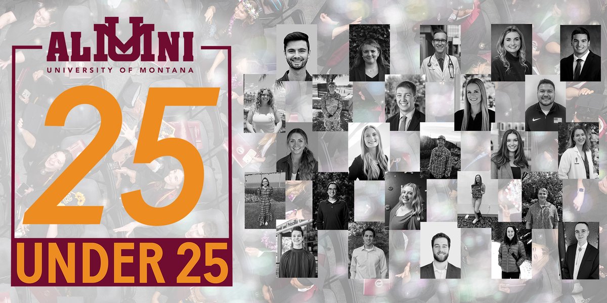 grizalum's tweet photo. Meet @umontana's 25 Under 25! UM’s young alumni are remaking the world with dedication and passion for their chosen careers and communities.

Check out the full list ➡️ https://t.co/AEMAGMbZYa https://t.co/SgxIzGwYr7