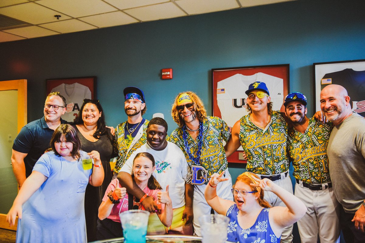 Dream_On_3's tweet photo. 🍌 To say we had an amazing Day Dream with @thesavbananas this past weekend would be an understatement! Our friends with @thearcofnc and the @ncdsalliance loved every moment of their time at the Durham Bulls Athletic Park thanks to Dream Sponsor, Brad Davis with @ncfarmbureau. https://t.co/rsiNPe4D5R