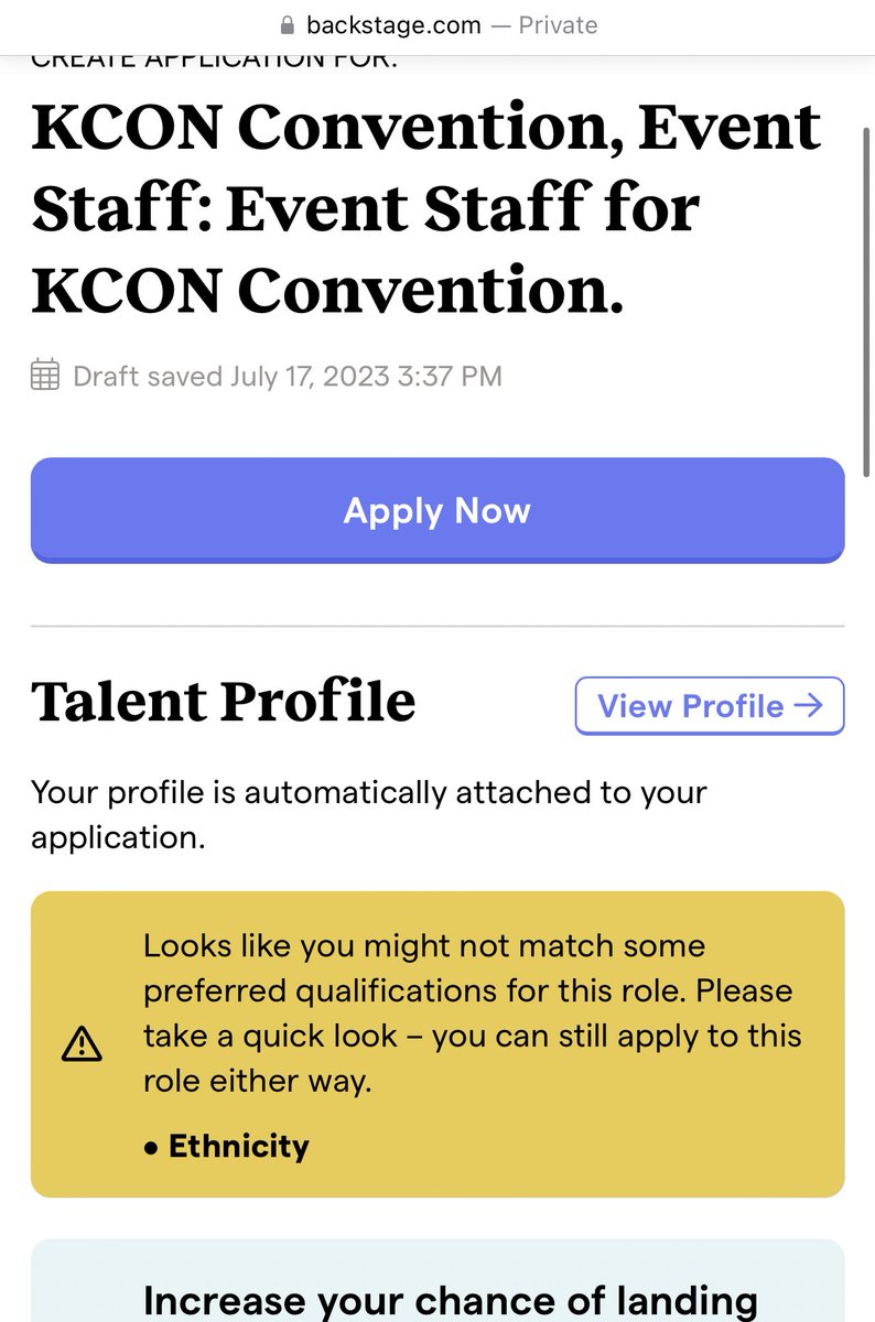 cuitknj's tweet photo. me not being qualified to work kcon bc im not asian nor white…. @Backstage RACIST WEIRDOS https://t.co/pO4xLDPI0N