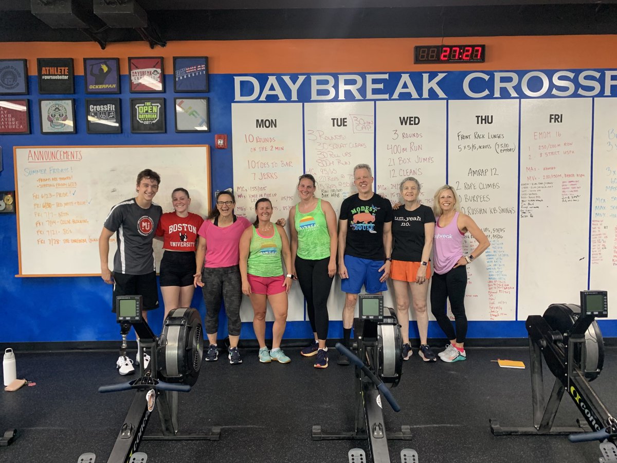 DaybreakCF's tweet photo. WOD: Tue 07.18.2023 "The Admiral"

Summer Spirit Friday: 80's!

"The Admiral"
20 Burpee Pull Ups
20 Front Squats
20 Box Jumps https://t.co/HemApcG3O3