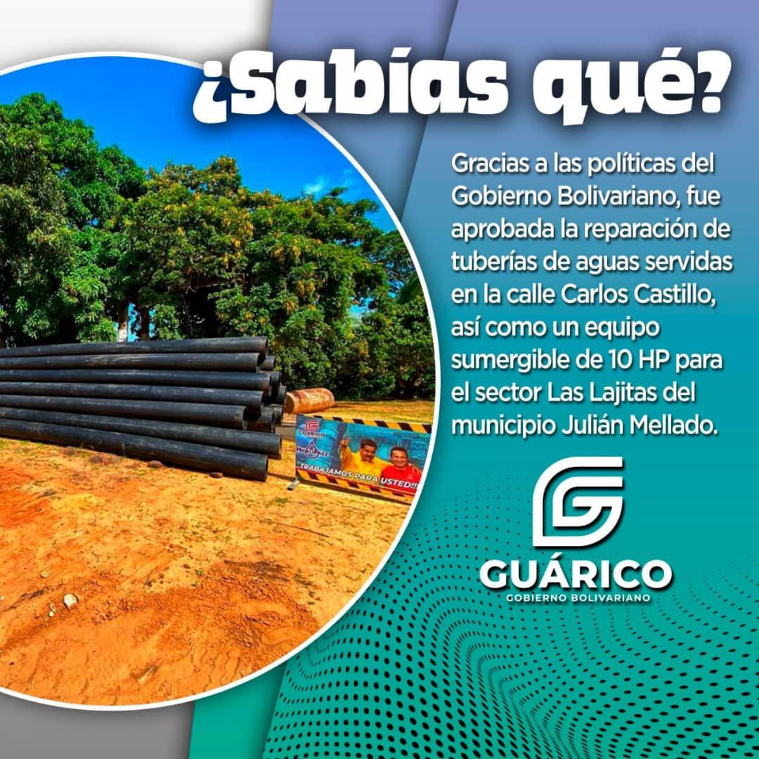 #SabíasQué❓ Guárico continua recibiendo beneficios gracias al Gobierno Bolivariano quien sigue priorizando el vital líquido para las familias guariqueñas.

#Guárico
#CongresoMundialDePoesía 
#GuáricoEsSaludParaElPueblo