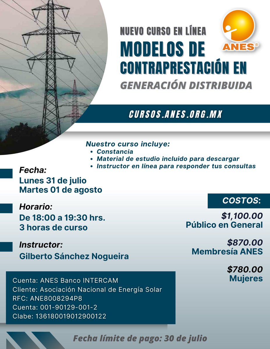 anes_oficial's tweet photo. 🚨 Próximo curso ANES 👀

-Mejora tus habilidades de la mano de nuestros expertos 

Inscríbete en: https://t.co/hGNv06Bd6Z https://t.co/gJlTwwRUVi