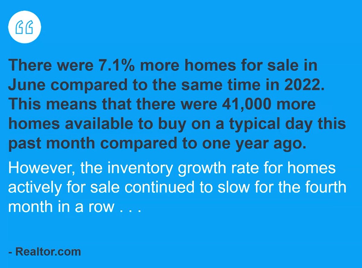 WendyKime's tweet photo. Hello friends. In June 2023, an intriguing development emerged as statistics revealed a notable 7.1% increase in the number of homes for sale compared to the same period in 2022. Keep reading for more great info!

https://t.co/ZTP6lg9f50 https://t.co/CcsVzEBxOT