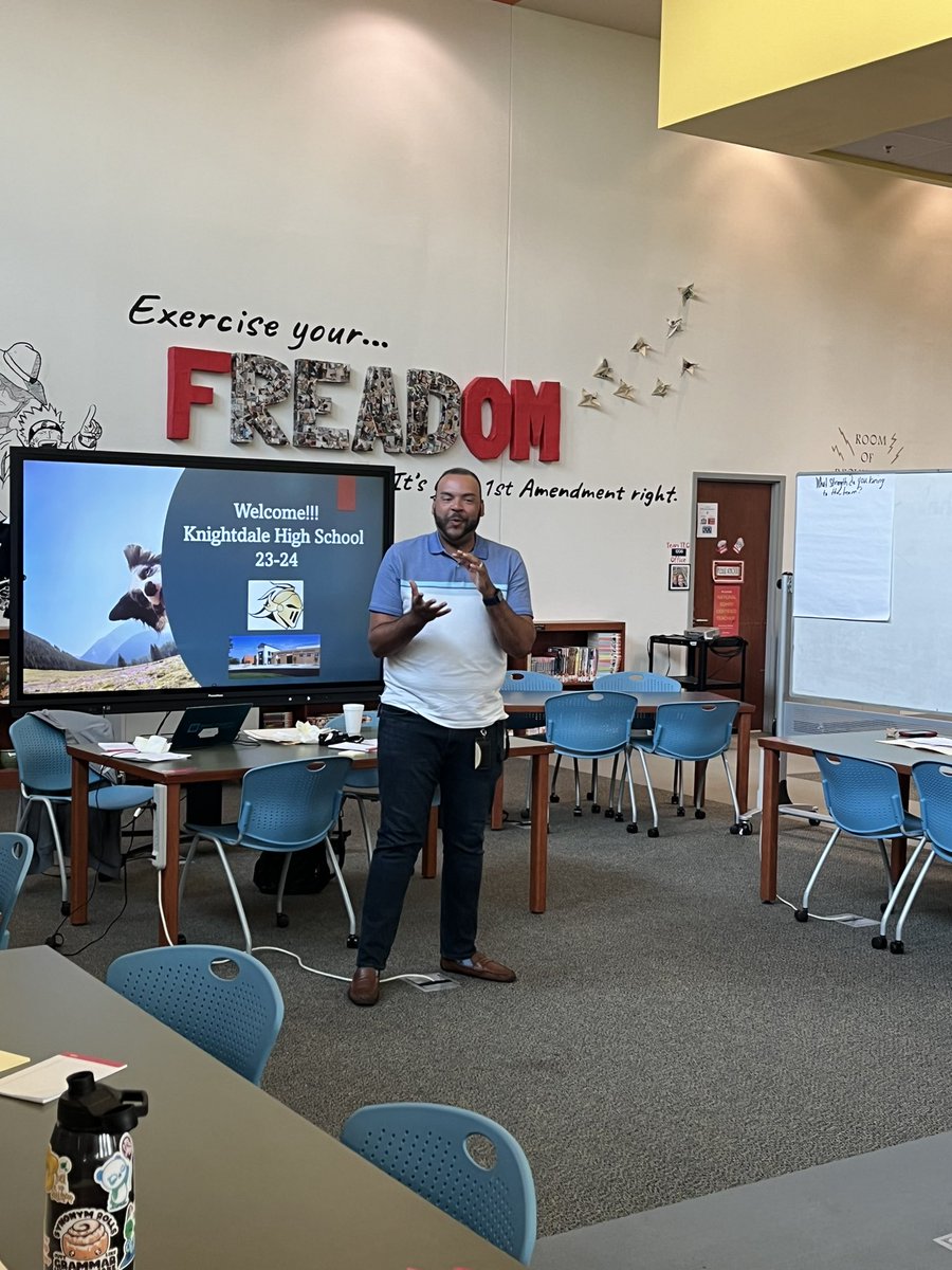 ReggieDawson10's tweet photo. @MrDawson1819 Knightdale High School English Department 23-24 Retreat.  We had various speakers and spent time preparing for the upcoming school year. Part 1 https://t.co/LhrtZWe6na