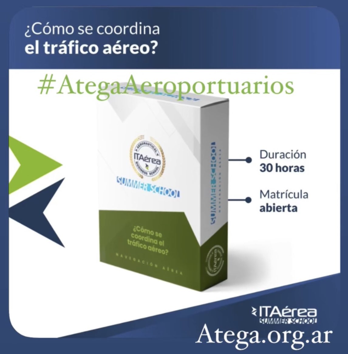_ATEGA_'s tweet photo. ‼️SUMMER SCHOOL 👉Algunas de nuestras Capacitaciones ATEGA-ITAérea‼️✍️👨‍🎓👩‍🎓💻 

‼️Beneficios para Asociados‼️

Consulte 👉 Info e inscripciones 👉 https://t.co/yGRHJ3NLT2

#itaerea #aeropuertos #aviación #capacitacion #atega #gestiónaeroportuaria  #sabemosdeaeropuertos✈️🛫 https://t.co/HHbXrdDAYa