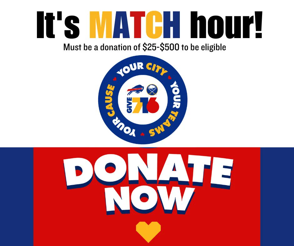 For the next TWO HOURS donations of $25-$500 will be matched!

buff.ly/44Cs7dy (CIEF Page Link) 
buff.ly/46RV9Yg (Erie1 BOCES Edu Foundation Page Link)