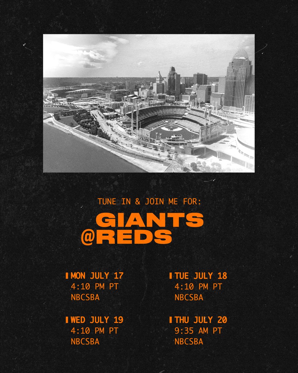 I'm in Cincinnati this week with @NBCSGiants. Tune in!