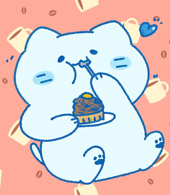 おはにゃ～ん  今朝起きたら打撲痕?があって 触るとちょっと痛い ぶつけた覚えはなんとなくあるけど どこだったかなあ  今日のうらにゃいで1位だったので デザート食べて早く治すぞ  今日もコーヒーをのんで まったりすごそうね～ #おはようVtuber
