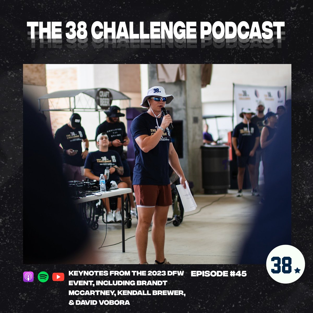 If you weren’t at our DFW event, no worries… you’ll be able to hear all the keynotes on tomorrow’s special episode of The 38 Challenge Podcast!

It will include moving speeches from <a href="/davidvobora/">David Vobora</a> , @brandtmccartney and Captain Brewer’s sister Kendall Brewer

#challengethestigma