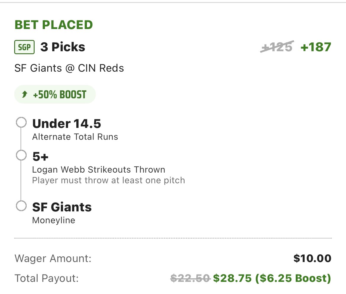 minority_picks's tweet photo. Since DK is giving a profit boost for SGP here is one we cooked up 👁️

#nrfi #fanduel #DraftKings #PrizePicks #prizepickslocks #PrizePicksMLB #underdogpicks #underdog #parlay #PlayerPropBets #PlayerProps #sleeper https://t.co/ylRQqGneNd