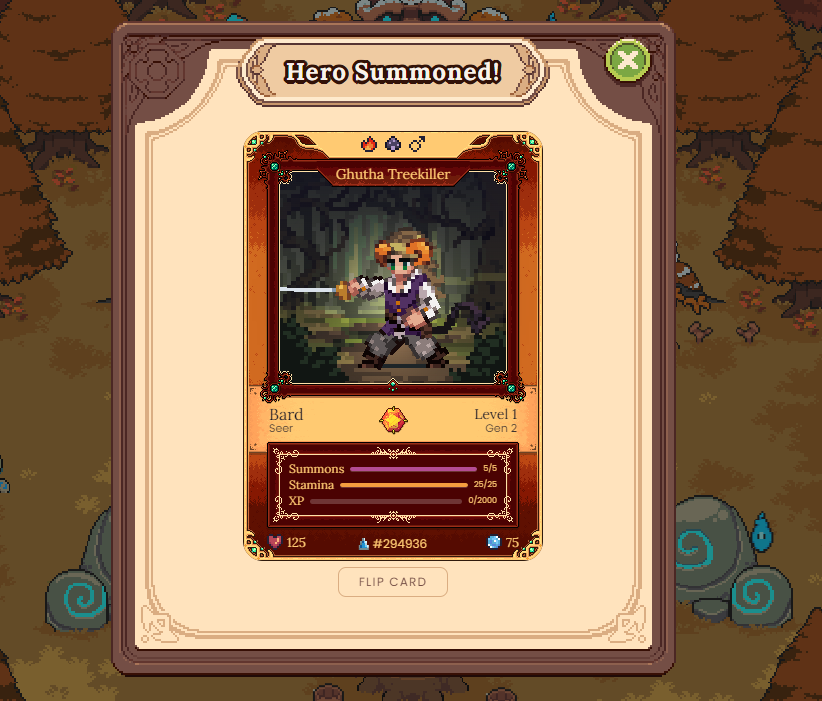 ScheenDurk's tweet photo. I guess luck is on my side in @DeFiKingdoms with this being my 2nd summon i tried. @CryptoBabyH and @DeFiKingdoms . May the luck continue 👀 https://t.co/YQmDsJnAhP