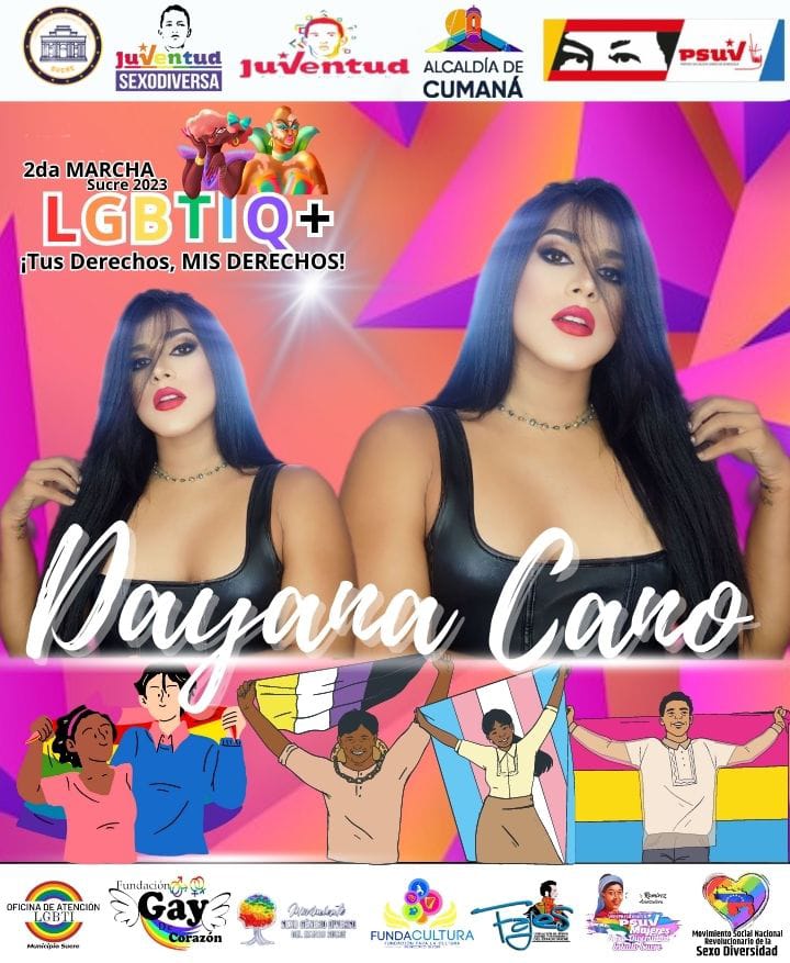 Faltan 2 Días 🏳️‍🌈🥳

En esta oportunidad te presentamos quienes nos acompañaran en esta 2da Marcha del Orgullo LGBTIQ+ del Estado Sucre, ella es Dayana Cano quien se convertira en la doble de Diosa Canales con un mega espectáculo.

¿Estás Preparadx?

NOS VEMOS EL MIERCOLES.
