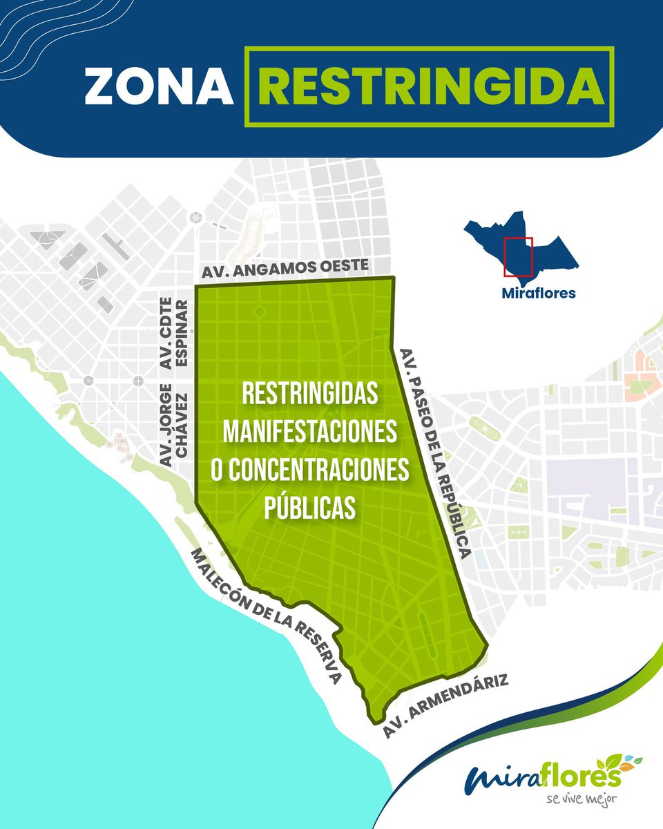 hurgamemoriaPE's tweet photo. La “República Independiente de Miraflores” 🤡 dice que en la zona verde no se pueden hacer manifestaciones.

¿Qué corresponde? https://t.co/sqMGOXy35h