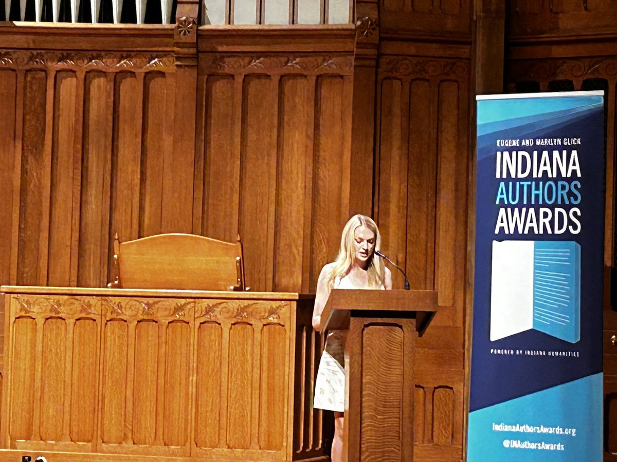 EdwardFrantz's tweet image. What a wonderful InConversation! Using the sense of abandonment in the post industrial Midwest to create #theRabbitHutch. Author Tess Gunty with Susan Neville. @INHumanities @INAuthorsAwards