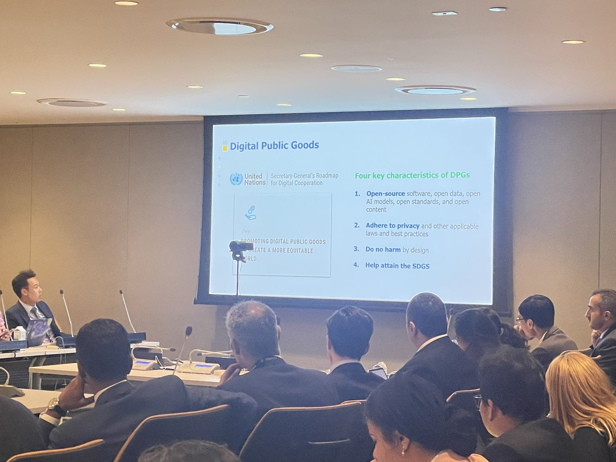 UNDPDigital's tweet image. [Happening now at #HLPF]

The Governments of Singapore 🇸🇬, India 🇮🇳 and @UNDP are hosting a side event focusing on the impact of digital public infrastructure and digital public goods on data, inclusion, finance and collaboration in generating solutions and encouraging action.