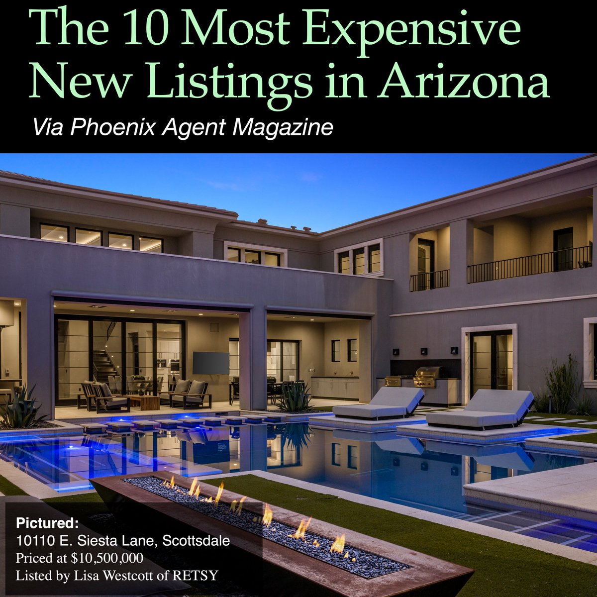 LuxuryAZRealtor's tweet photo. 🌅 #ScottsdaleHomes: So proud and grateful to see The W Group represent both sellers and buyers for exceptional properties on this list!

➡️ Find the full list here: https://t.co/cAwgBvOR3q https://t.co/BNUVgRdjHi