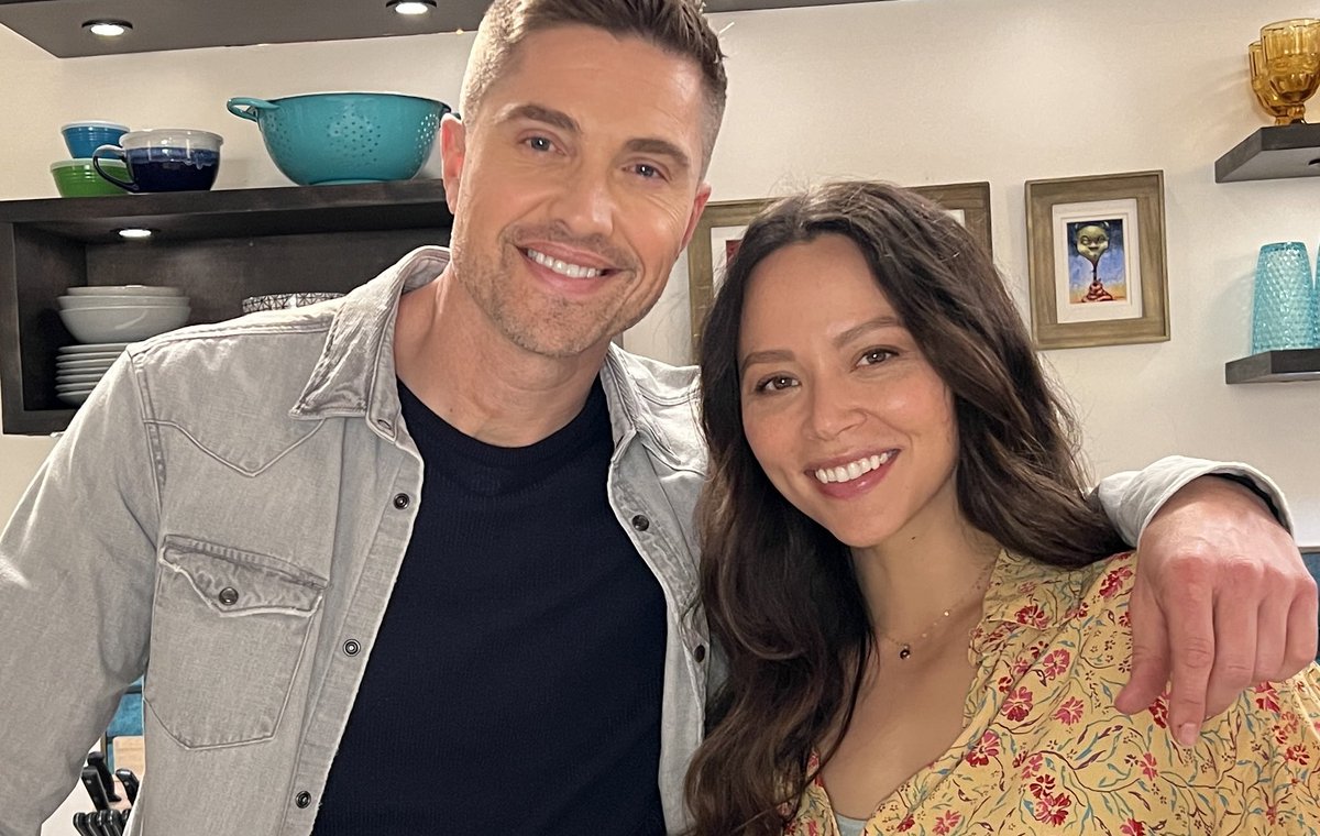 KariHighman's tweet photo. Day 7️⃣: Free Day — best #Meleric behind the scenes photos from season 5 of #TheRookie because they’re the reason for #Chenford working so well!! 😌📸 https://t.co/EKV45hg1Dp
