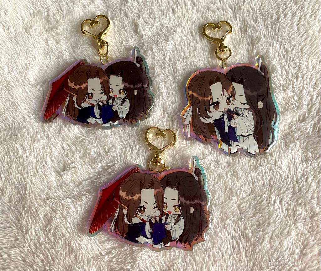 1313yi's tweet photo. 🦚Wushuang Eng License GA!🦊

Let's celebrate fandom!! 
There's 2 prizes: 
-1st place gets 1 of each keychain design
-2nd place gets 1

🦚How to enter?🦊

-QRT this tweet telling me your fav moment or something u like about ws!
-NO need to follow

💕Art by @Milaa_Chan 

#wushuang https://t.co/dPghZIcUVT