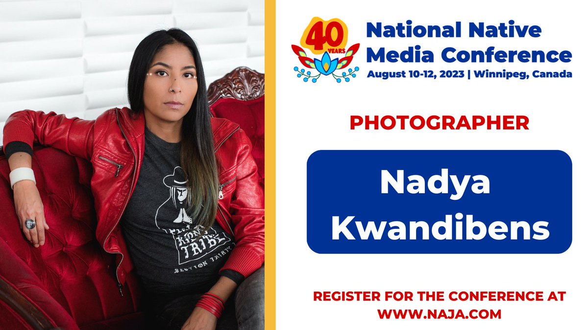 Nadya Kwandibens is the 2023 National Native Media Conference photographer! Kwandibens is founder of @_RedWorks, a dynamic photography company empowering contemporary Indigenous lifestyles&cultures through photographic essays, features&portraits. Register: tinyurl.com/e4r776hm