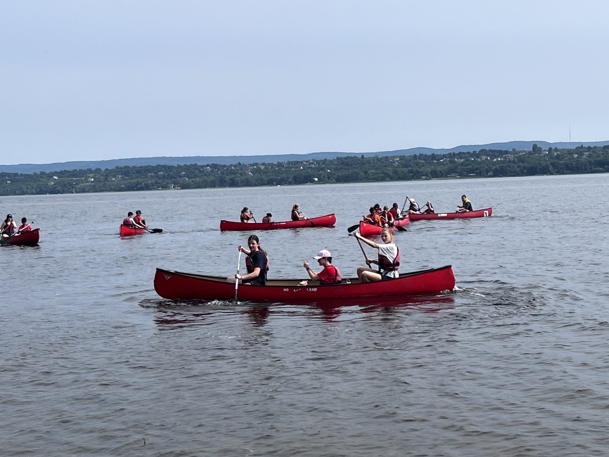 DestinationCA's tweet photo. The students had an amazing experience at the first Adventure Day of summer 2023!! The students enjoyed zip-lining , canoeing on the Ottawa River, archery, and aerial obstacle courses! 🛶

#OutdoorAdventureDay #EnglishLanguage #SummerCamp https://t.co/KmeMMWWwLI