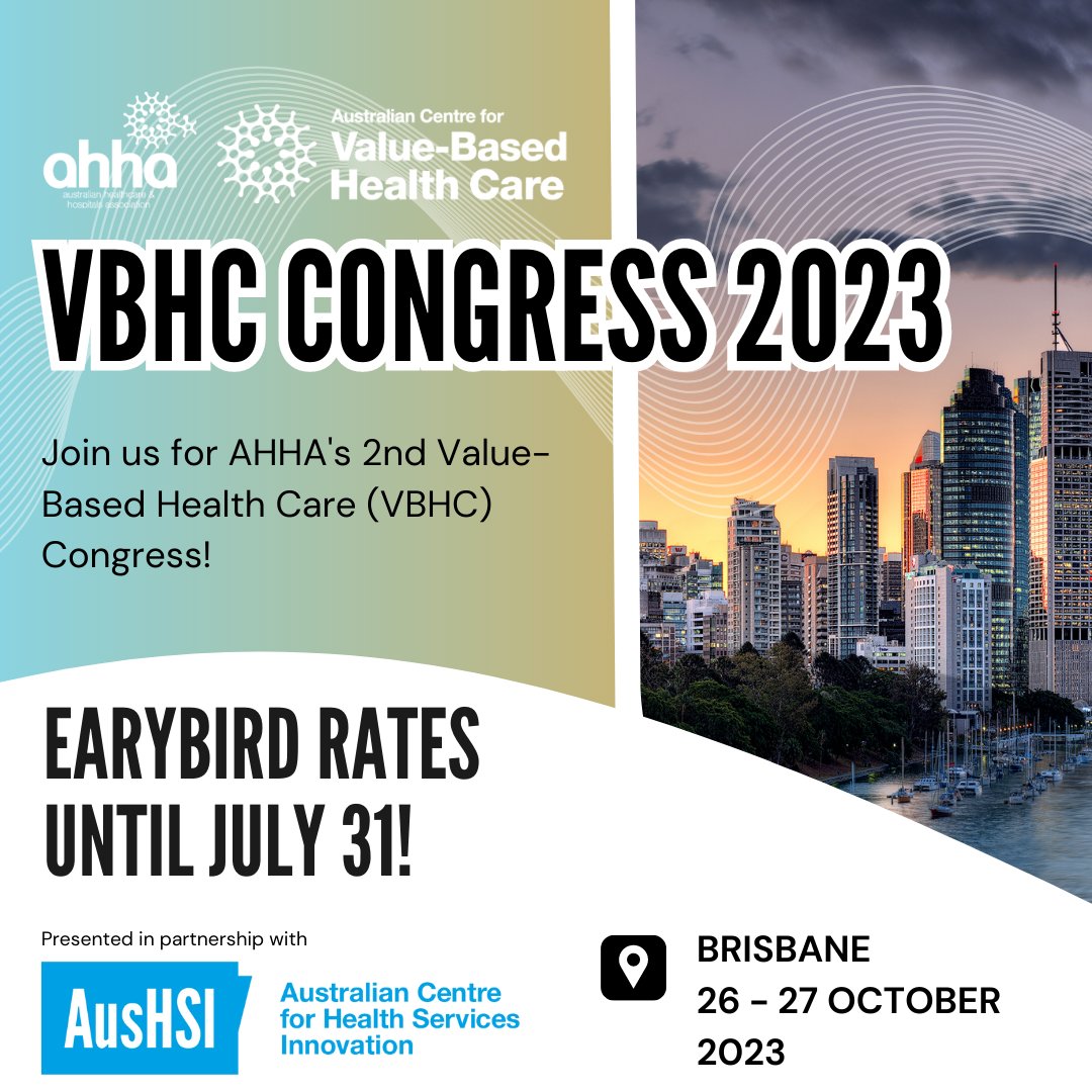 aushealthvalue's tweet photo. Join us this October as we bring together leaders from across the health system to showcase and share experiences in Value-Based Health Care. Register before July 31 to secure the exclusive early bird rate #VBHCC23 @AusHSI
https://t.co/VK2GgAZZ4o https://t.co/gxSR9Lyg3o