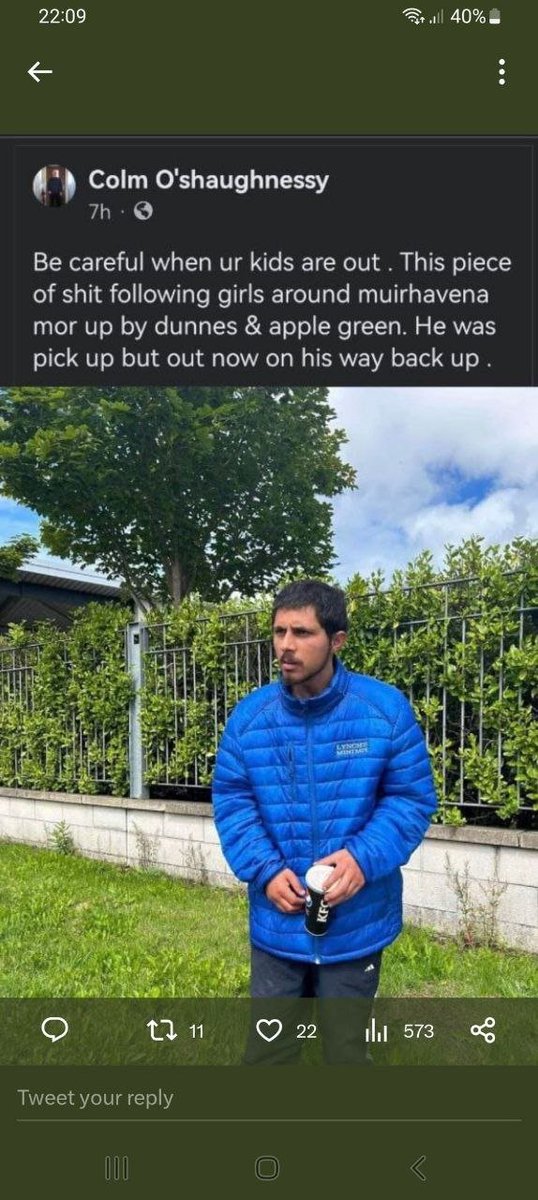 UltraDane's tweet photo. Dundalk, Ireland:  Irish folk are taking matters into their own hands. https://t.co/CYeyKzFl14