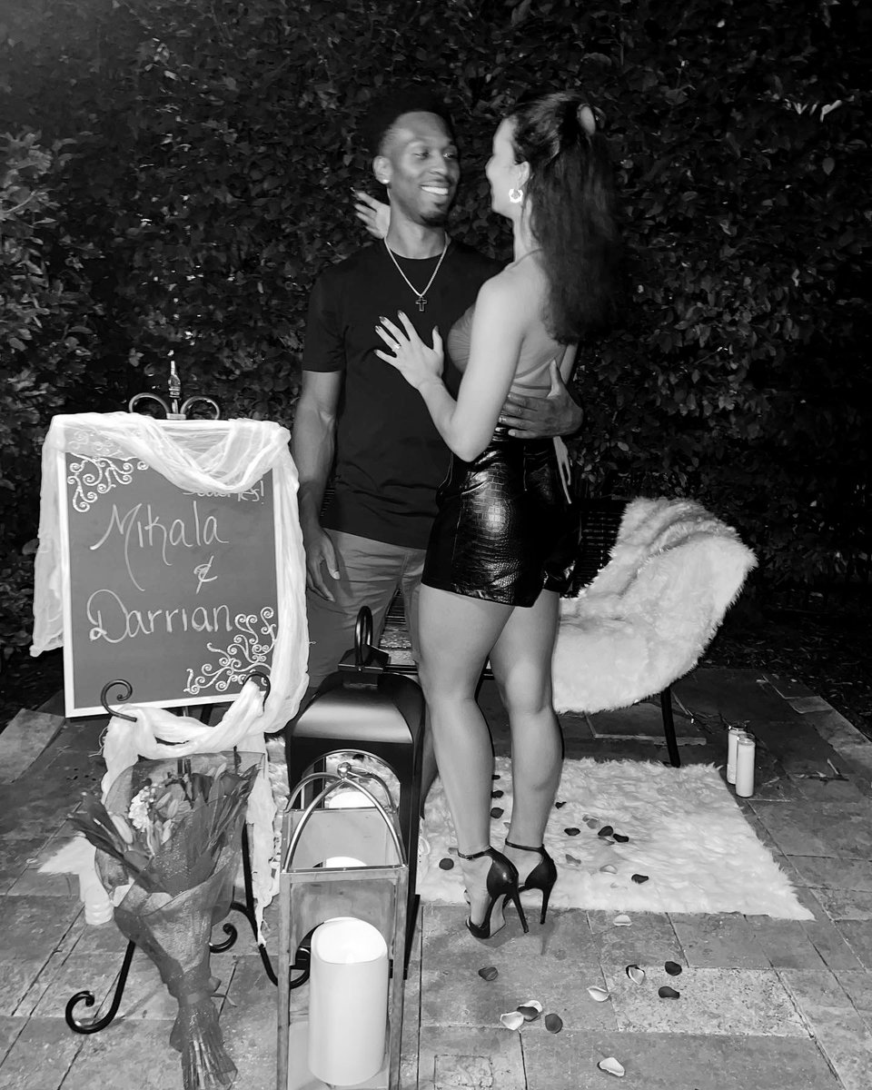 mikalamcghee's tweet photo. I have waited &amp; prayed for you so long, my love. Now I’m never letting you go. 🤎💍 Thank you, Jesus! @dbass_8 https://t.co/c4vJXVANkZ