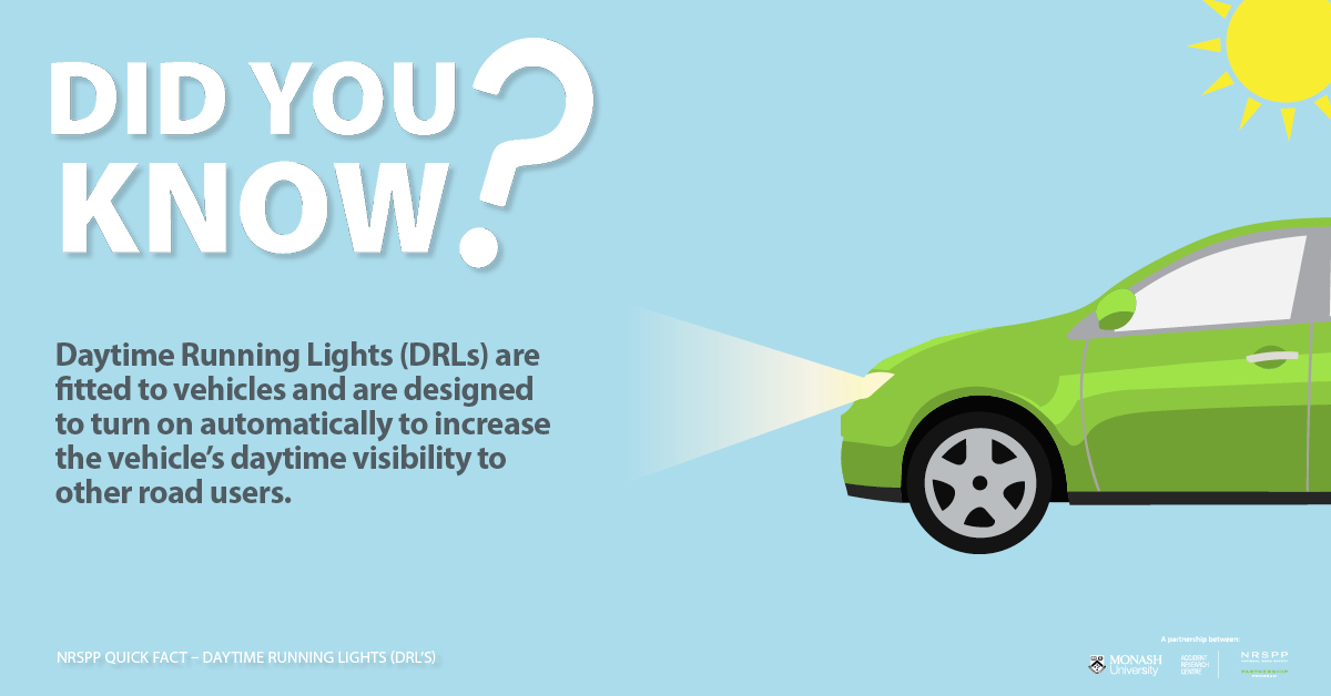 NRSPPaus's tweet image. MUARC examined the relationship between crash risk and DRL fitment using police-reported crash data from NSW, VIC, QLD and WA across 2010-2017.
#DaytimeRunningLights #DidYouKnow