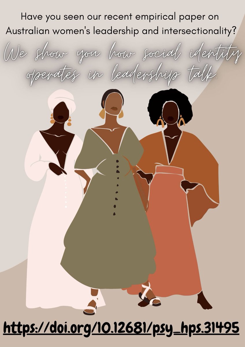 ifieryember's tweet photo. Have you seen our recent empirical paper on Australian women’s #leadership and #intersectionality? We show you how social identity operates in leadership talk. Read it here: https://t.co/Hs7Vdyf3P5
#OpenAccess #AcademicTwitter #PhDchat #psychology https://t.co/m8xed3QZK0