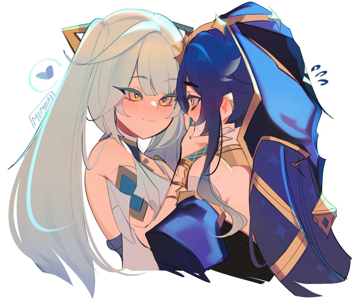 You find Yuan &amp; Miaro, they seem to be busy

Miaro: Cmon! Its just one kiss~

Yuan:O-Ok! If its just one then thats ok b-babe! We just started dating afterall..

Miaro:Thats the spirit! Now pucker up those lips~

(P.S Yuan &amp; Miaro are both bi &amp; polyamorous! They are also dating)