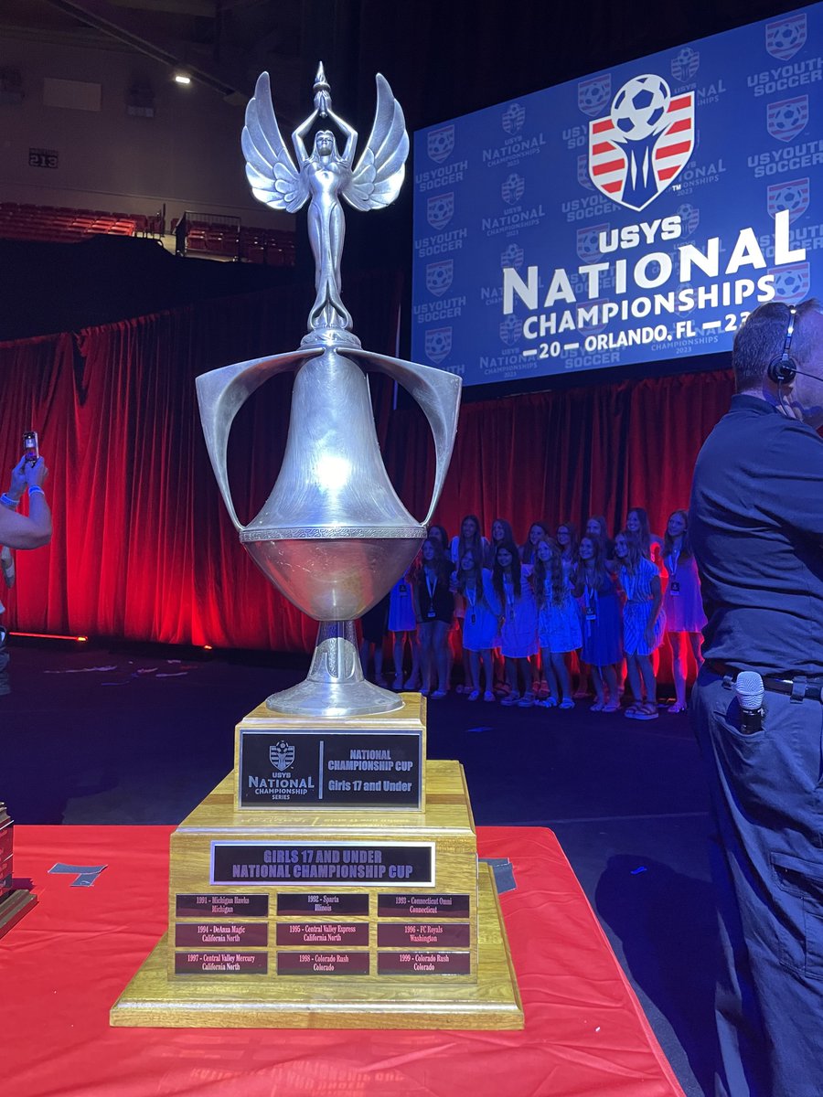 randol02's tweet photo. 𝗨𝗦𝗬𝗦 𝗡𝗮𝘁𝗶𝗼𝗻𝗮𝗹 𝗖𝗵𝗮𝗺𝗽𝗶𝗼𝗻𝘀𝗵𝗶𝗽𝘀 

Opening ceremony! ✅ 

Group play begins tomorrow against Keystone FC out of Eastern Pennsylvania (Eastern Regional Champions) at 1:30PM. 🗓️

#wysasoccer #ncyouthsoccer #usyouthsoccer #usyscups #foritall #roadtofl https://t.co/O0j1jSxkzx