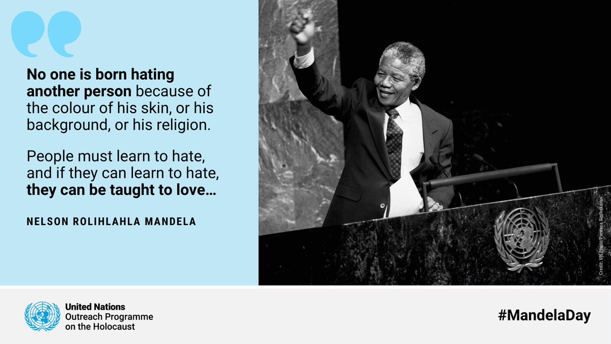 Nelson Mandela understood education’s potential to foster understanding and respect. On 18 July -#MandelaDay - explore the @UN and @UNESCO guide for teachers across Africa to educate about past atrocity crimes so their learners can counter hate today. unesdoc.unesco.org/ark:/48223/pf0…