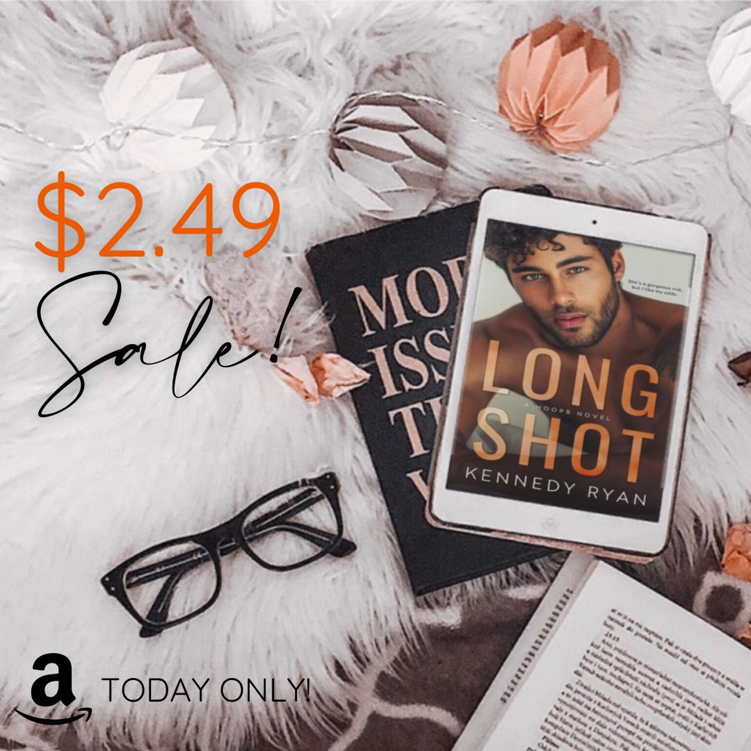 Long Shot is a kindle daily deal. Half price. Today only! US. Free in KU. 

-NBA Baller
-Single mom
-sports romance
-right person/wrong time
-guy obsessed
-survivor story of healing &amp; HEA
(Check content warnings. Intimate partner v10lence not/the hero)

geni.us/LSAmazon