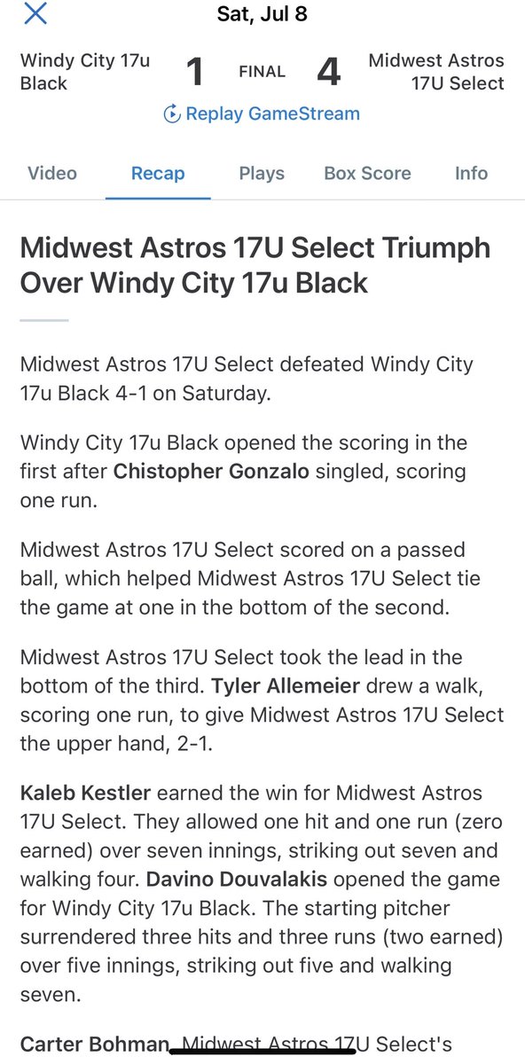 Kaleb Kestler (@kaleb_kestler) on Twitter photo 3 game winning streak on the mound. Within those games, i’ve only allowed 5 hits, 3 earned runs, while striking out 24. Having an un hittable knuckle ball and a late breaking change up to throw off hitters, leading me to back to back 1 hit complete game wins. LHP 3 game winning streak on the mound. Within those games, i’ve only allowed 5 hits, 3 earned runs, while striking out 24. Having an un hittable knuckle ball and a late breaking change up to throw off hitters, leading me to back to back 1 hit complete game wins. LHP