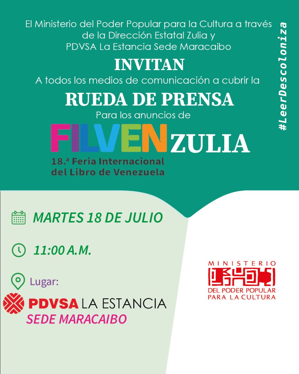 ¡Llegó la Filven al Zulia! 
#CongresoMundialDePoesia 
#FiestaDeLaPalabra 
#Filven
#Filvenzulia