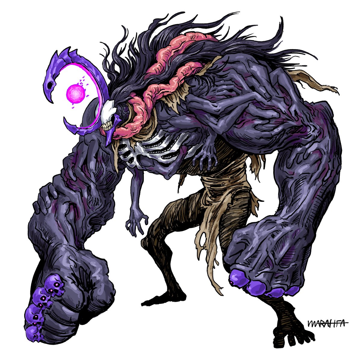 Ramattra devil Chainsaw man X Overwatch fan art #chainsawman