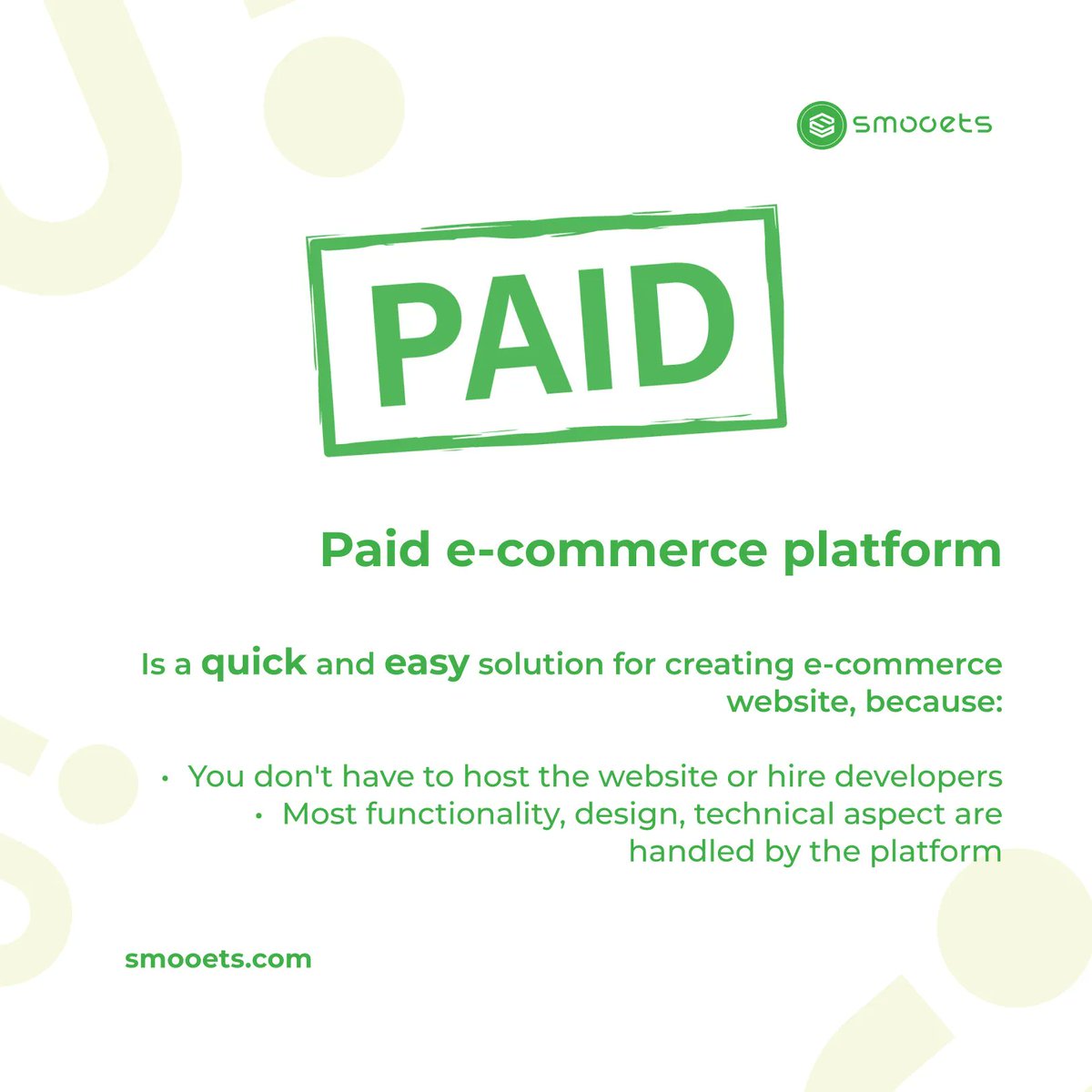 SMOOETS's tweet photo. Continuing last week's content about mobile development approaches, now you can check out how e-commerce website can be build in many different ways 👉⁣
⁣
---⁣
#smooets⁣
#outsourcing⁣
#itoutsourcing⁣
#ecommercebusiness #ecommercetips #ecommercewebsite https://t.co/tZeWfOjzGq