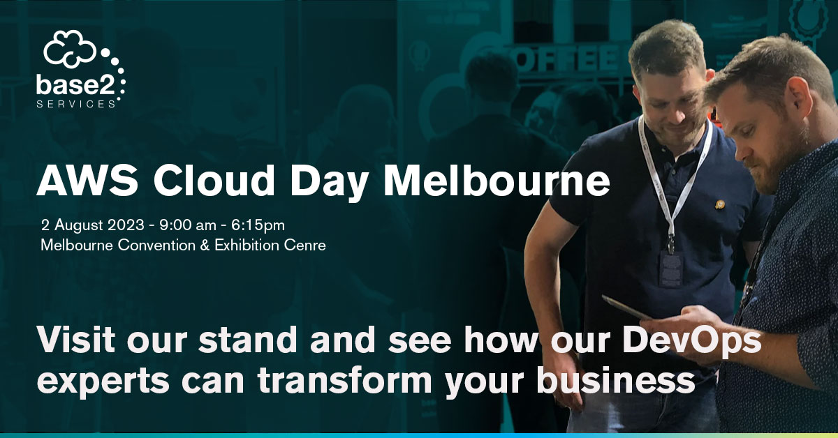 Visit our stand at AWS Cloud Day Melbourne - Take the opportunity to talk to our DevOps experts &amp; find out how:

• you can accelerate your SaaS transformation using AWS

• you can optimise your application and infrastructure for better efficiencies and cost reductions