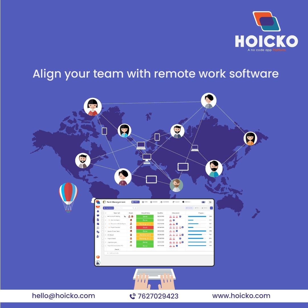 hoicko_official's tweet photo. With #hoicko #remoteteams can seamlessly #collaborate, share updates, & stay organized, enhancing #productivity & fostering a sense of alignment & unity.#hoickonocodeapp #hoickotechnologies #oneappforall #nocodeapp #freenocodeapp #projectmanagementtool #teamworkmakesthedreamwork https://t.co/9JVgzMWy4Z