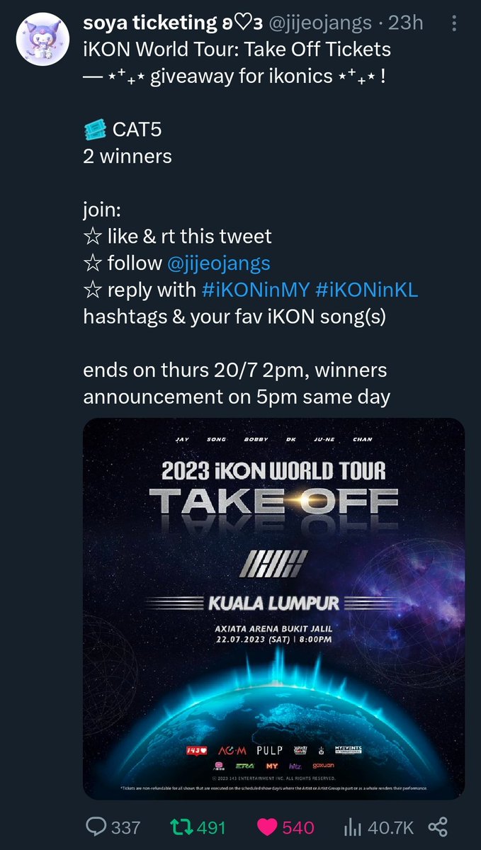 prettyvil's tweet photo. @jijeojangs my fav songs is I'M OK
#iKONinMY #iKONinKL 

thanks for the giveaway https://t.co/zdaExHK3vK