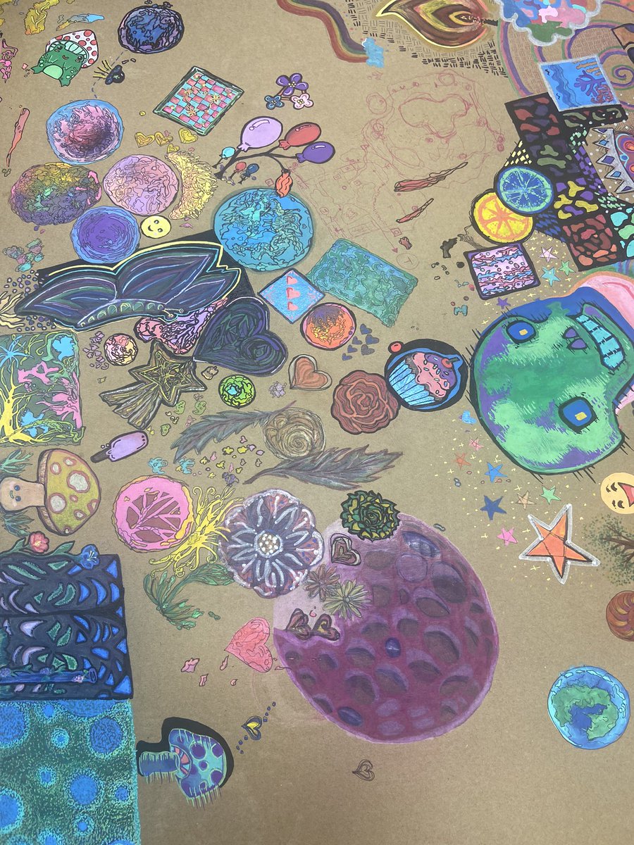 Doodle tables are a wonderful addition to any household. Heres a peek at the one I was working on 

#artteachers #explorecreativity #doodles