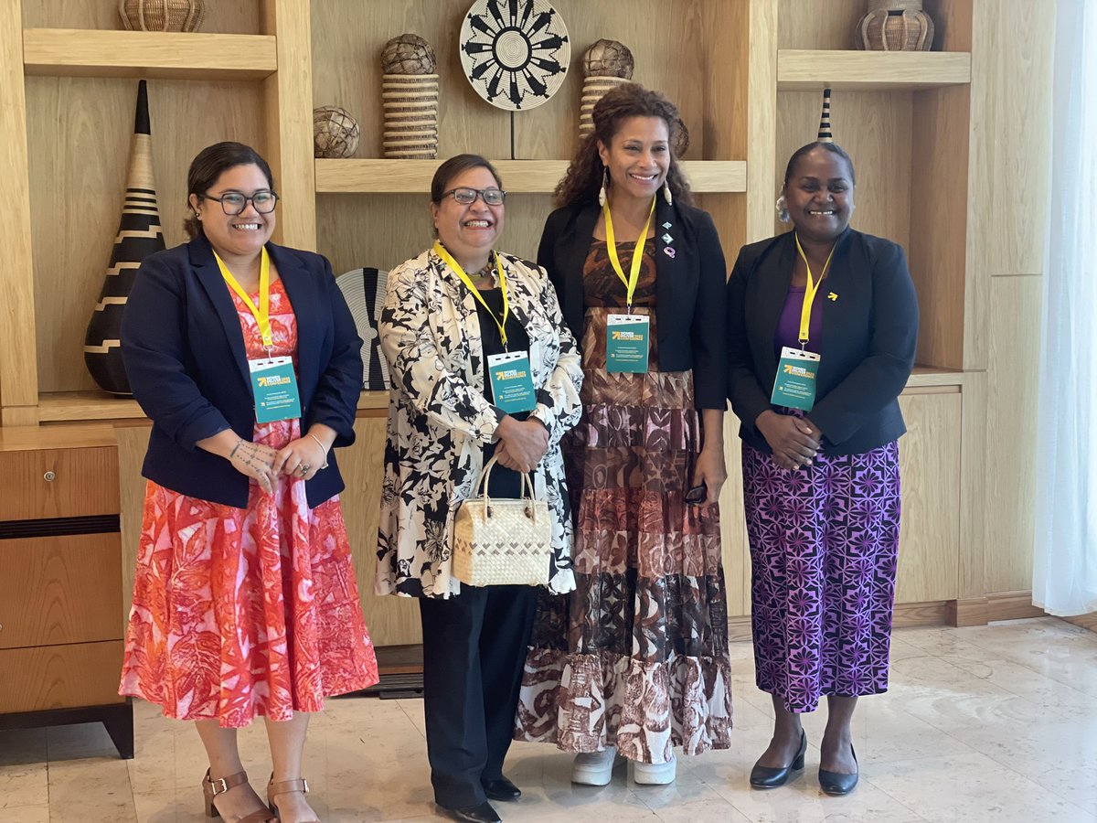 Encouraging to see Pacific leaders amplifying Pacific issues on gender equality at #WD2023. Early morning briefing before the start of busy day 1.
