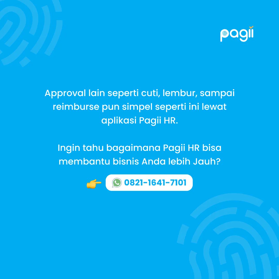 PagiiCo's tweet photo. Tanpa perlu lagi ribet cek email sampai dokumen dokumen, kini cek dan approval cuti bisa semudah berikut 👉👉

#AplikasiAbsensi #AbsensiKaryawan #ManajemenAbsensi #AbsensiDigital #HR #HRDIndonesia #manajemenSDM #EfisiensiKerja #cutikerja https://t.co/56s1vgpGWm