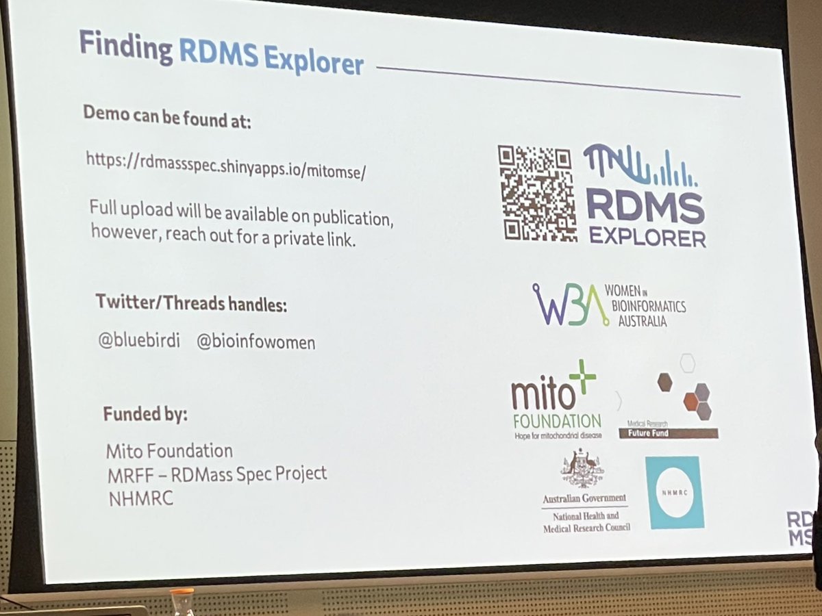 @bluebirdi @bioinfowomen showing off RDMS Explorer, a tool for analysis and visualisation of proteomics data. Looks like a clean and intuitive interface, and has already proven its worth in support of rapid Dx. Neat. #ICG2023