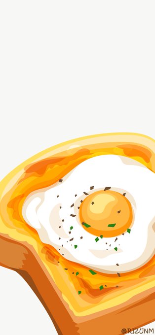 「bread fried egg」 illustration images(Latest)｜4pages